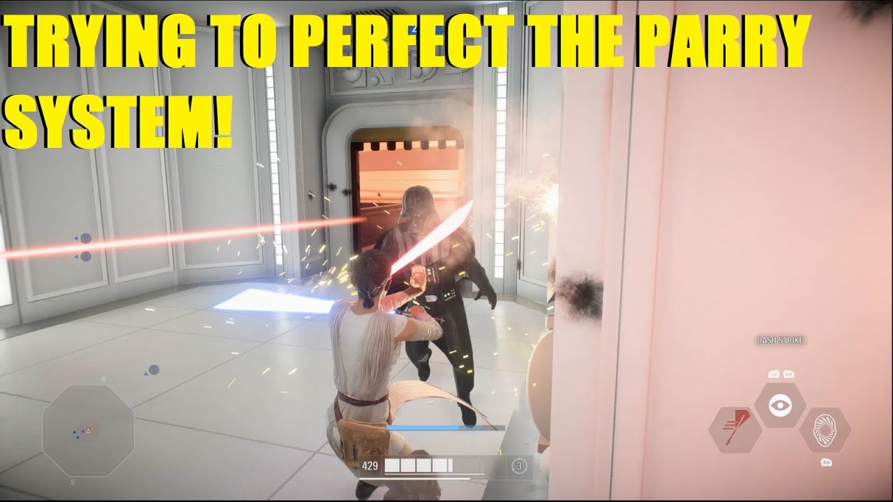Star Wars Battlefront 2 - Trying to perfect the lightsaber parry system! Rey, Darth Vader (2 games)