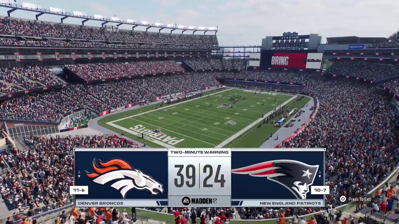 Madden Lg Yr 1 Wildcard Playoffs: Broncos [11-6] @ Patriots [10-7]