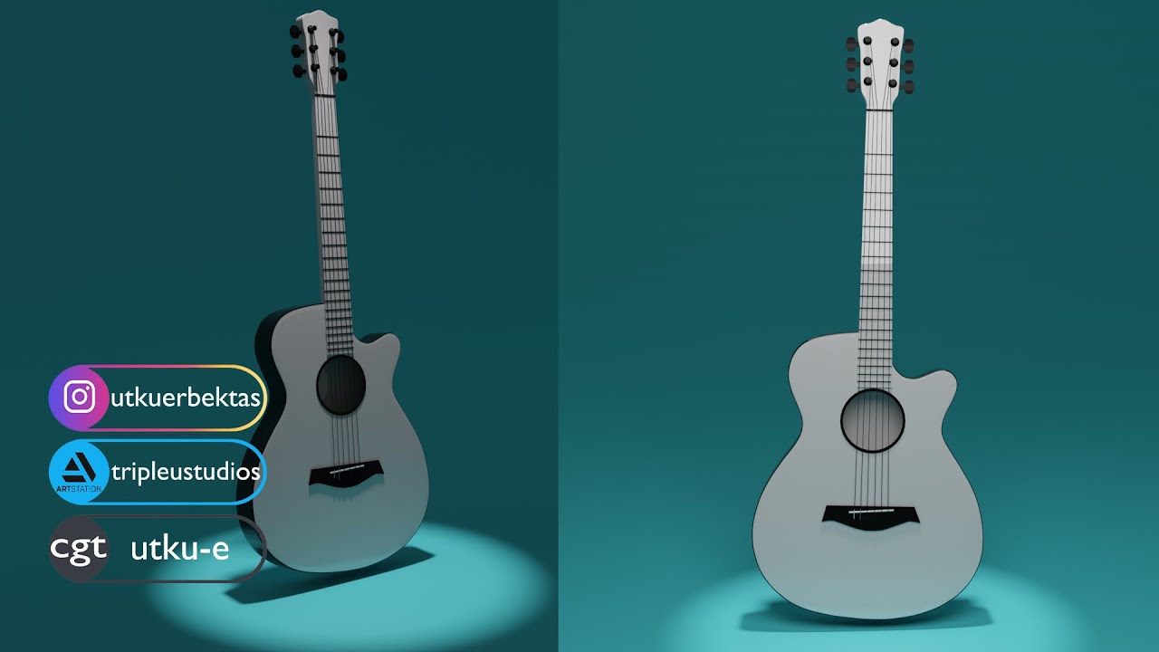 Learn to Make Guitar in Blender 2.9
