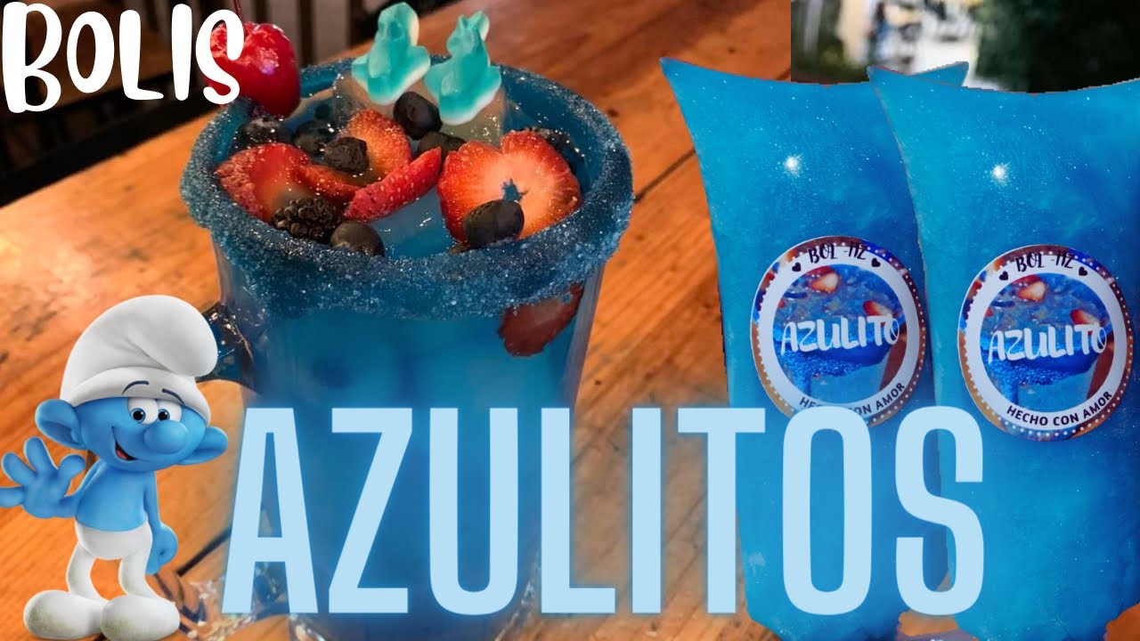 BOLIS DE MORA AZUL   (PITUFITOS,AZULITOS) para NEGOCIO VERSION INFANTIL receta ECONOMICA