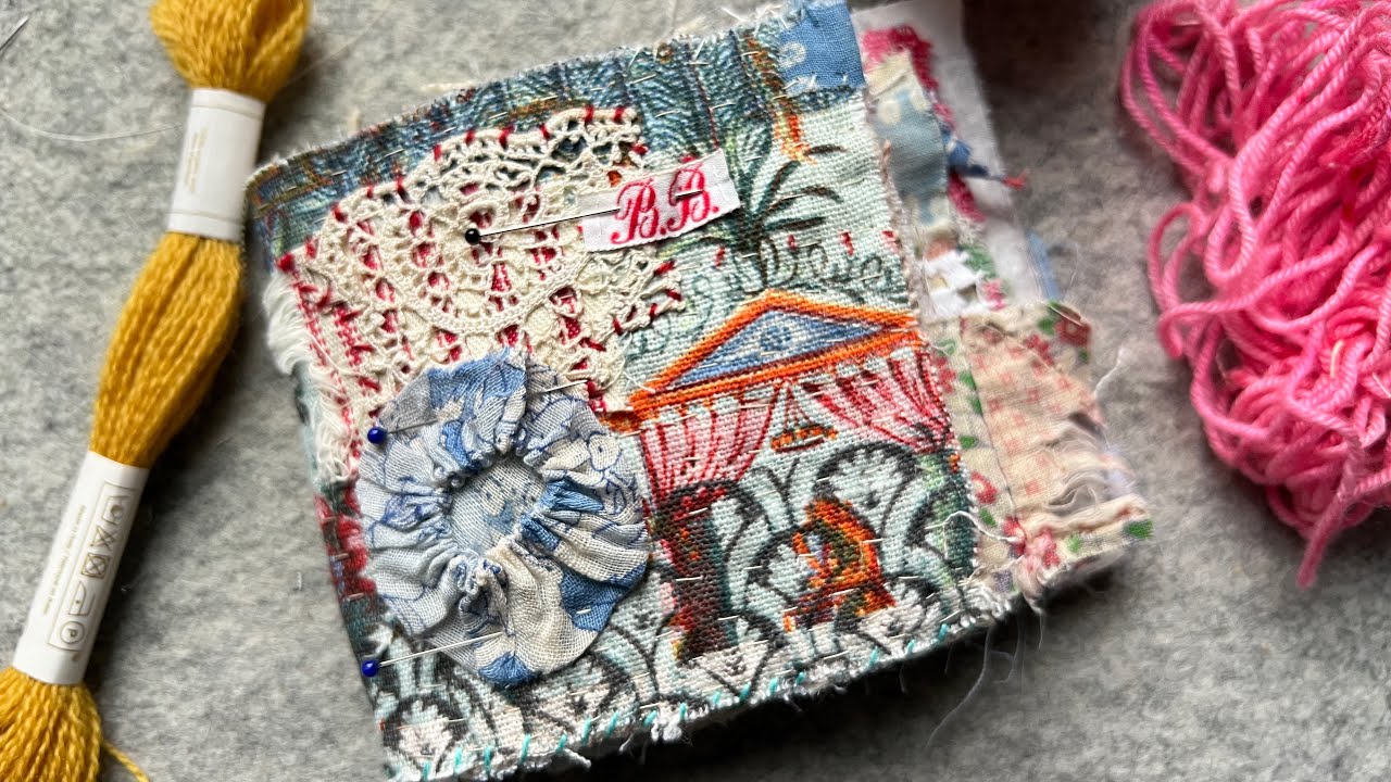#whateverwednesday| Snippets with  @roxycreationsbysarah  fabric book PART 6 couching colonial knots