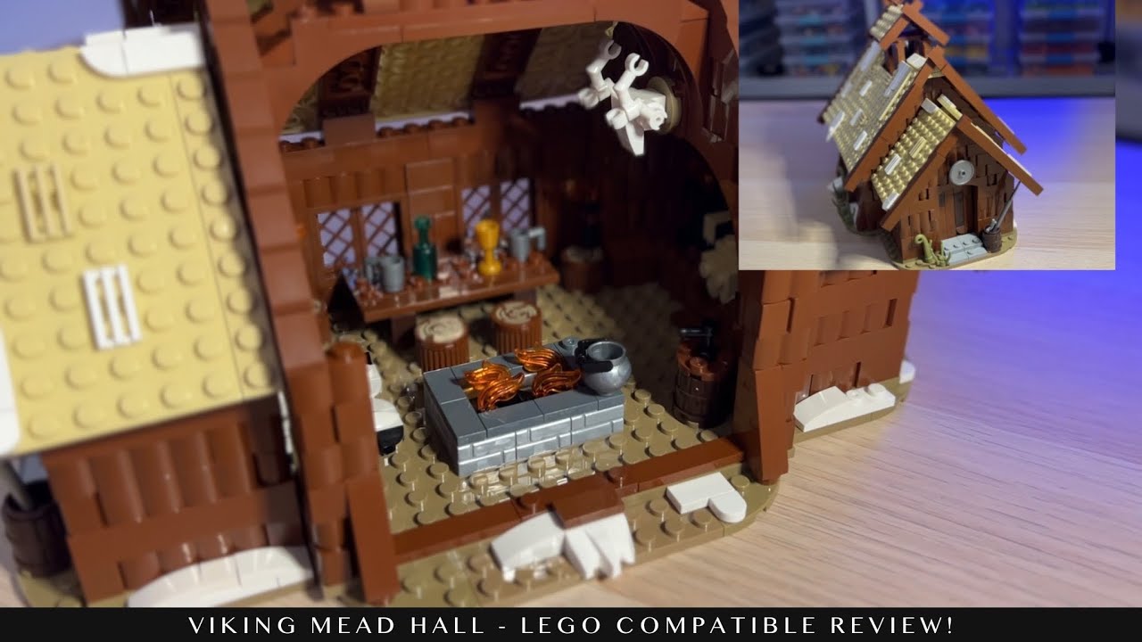 MOC  - Viking Mead Hall from Medieval Brick Review of Alternative Brick Brand _ LEGO Compatible