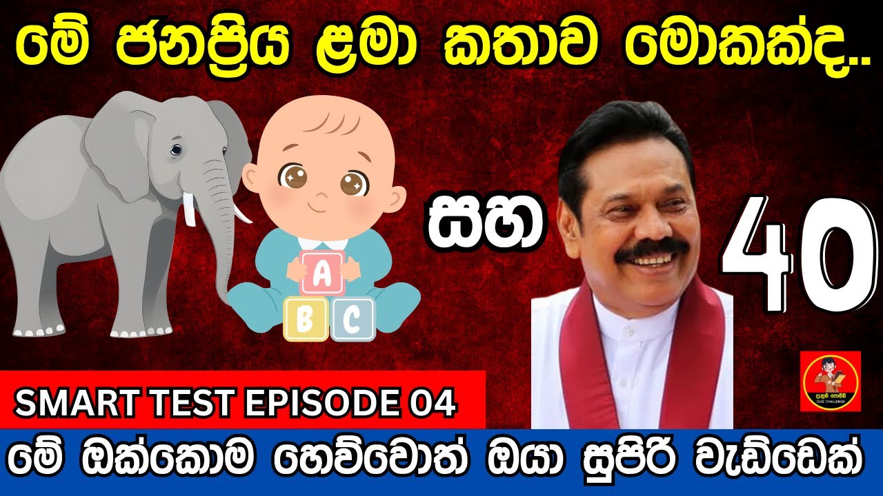 Smart Test Episode 04| මේවා පුලුවන්නම් ඔයා සුපිරිම බුද්ධිමතෙක් 😱❤️|sinhala riddles| Danuma Poddi