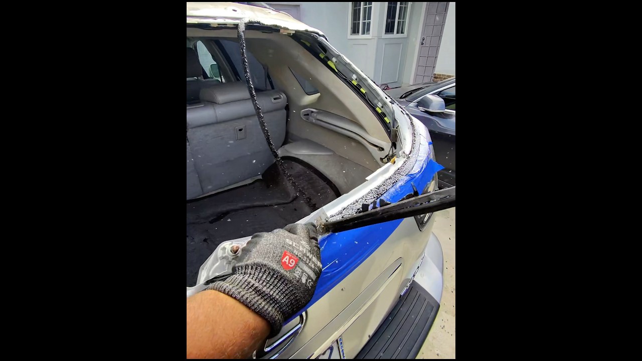 Back glass replacement #autoglass #tempered #fyp #viral #asmr