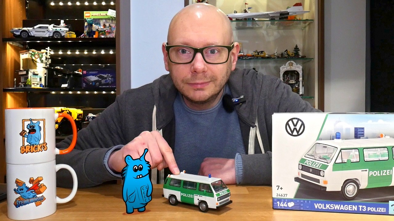 Nett, aber teuer mit kleinen Mängeln. COBI 24637 Volkswagen T3 Polizei im Maßstab 1:35