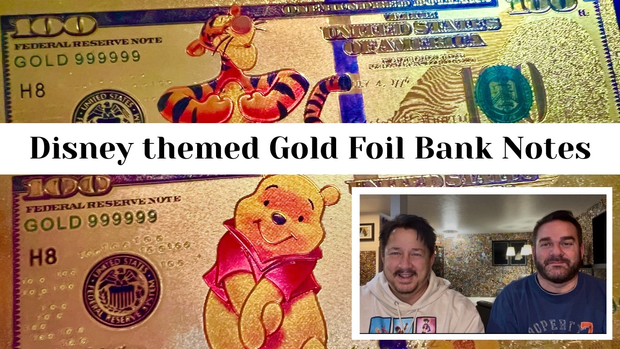 Disney themed Gold Foil Bank Notes #disney #disneymerch #banknotes #goldfoil #disneycollection
