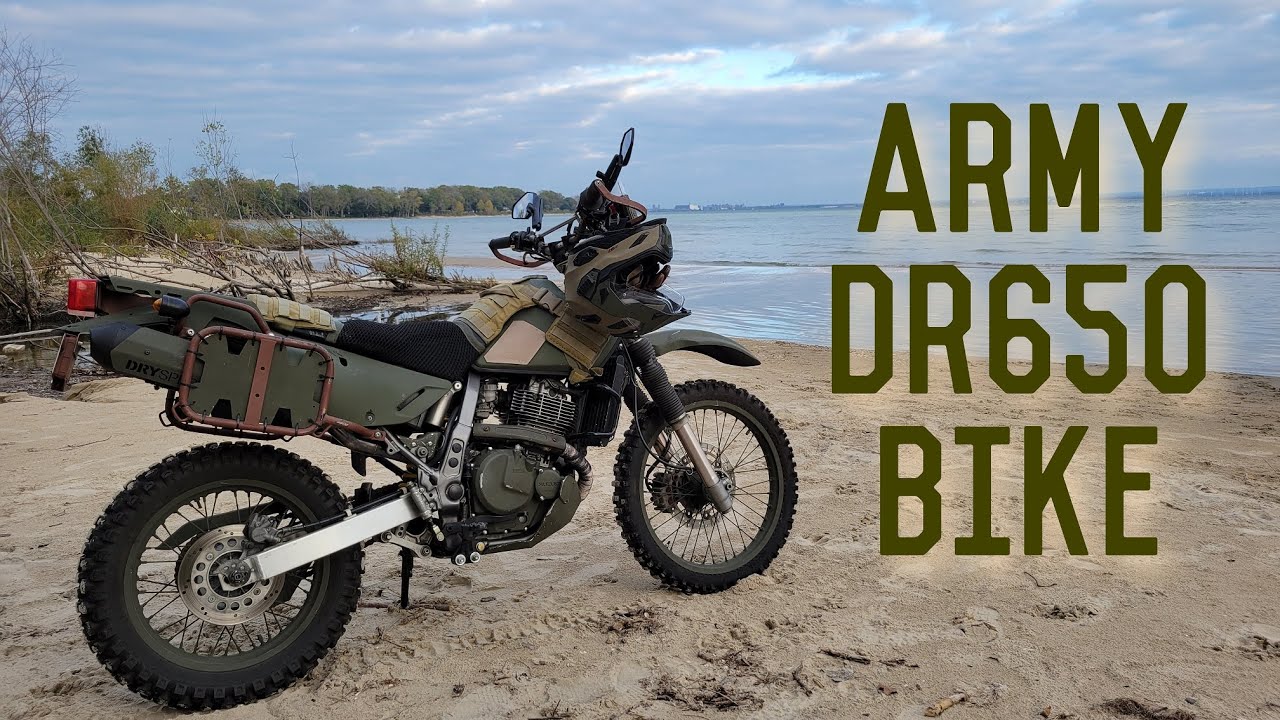 Military Inspired Suzuki DR650 Dual Sport Adventure Motorcycle Build