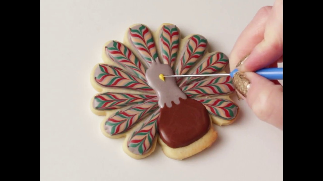 Marbled Turkey Cookies