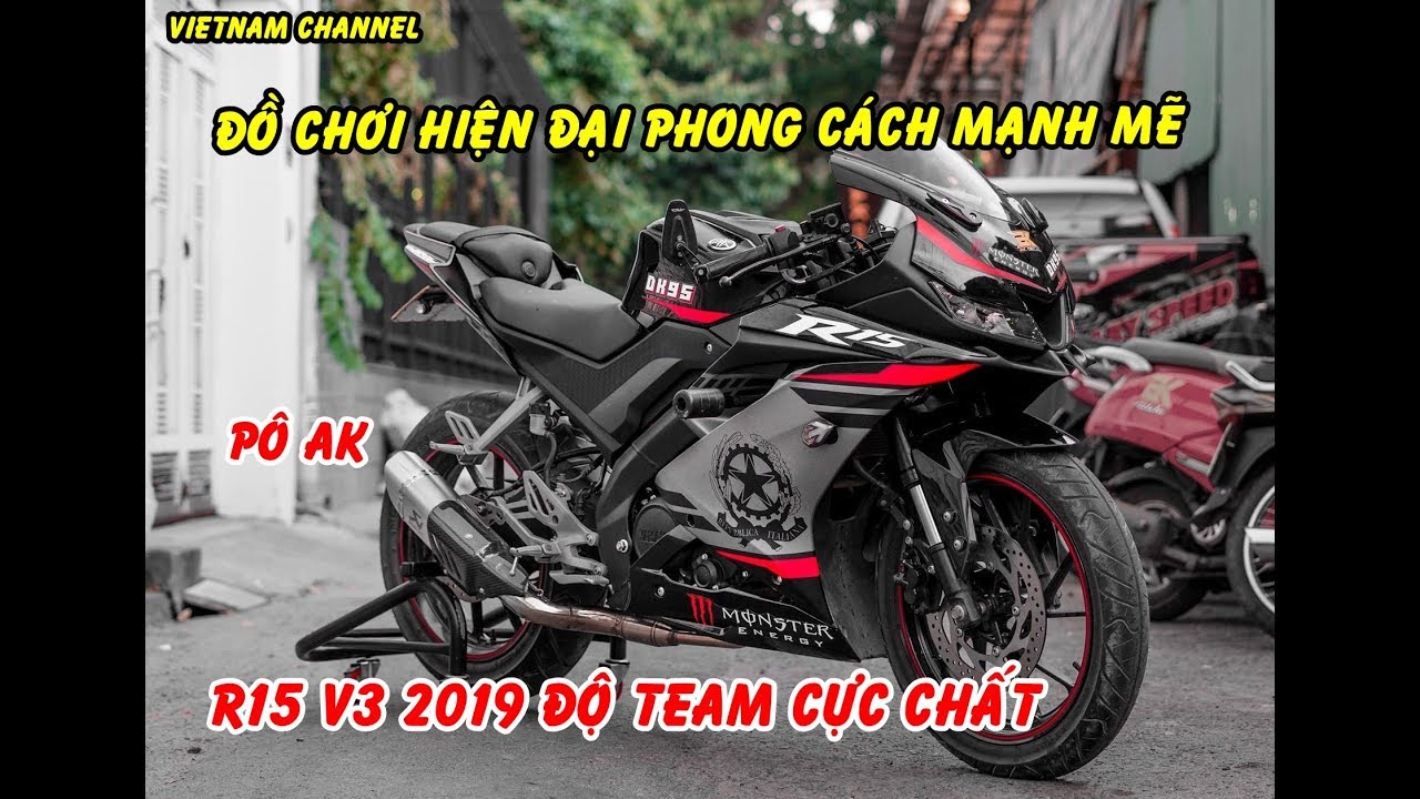 Yamaha R15 V3 2019 độ tem cực độc và đồ chơi mang phong cách mạnh mẽ hiện đại