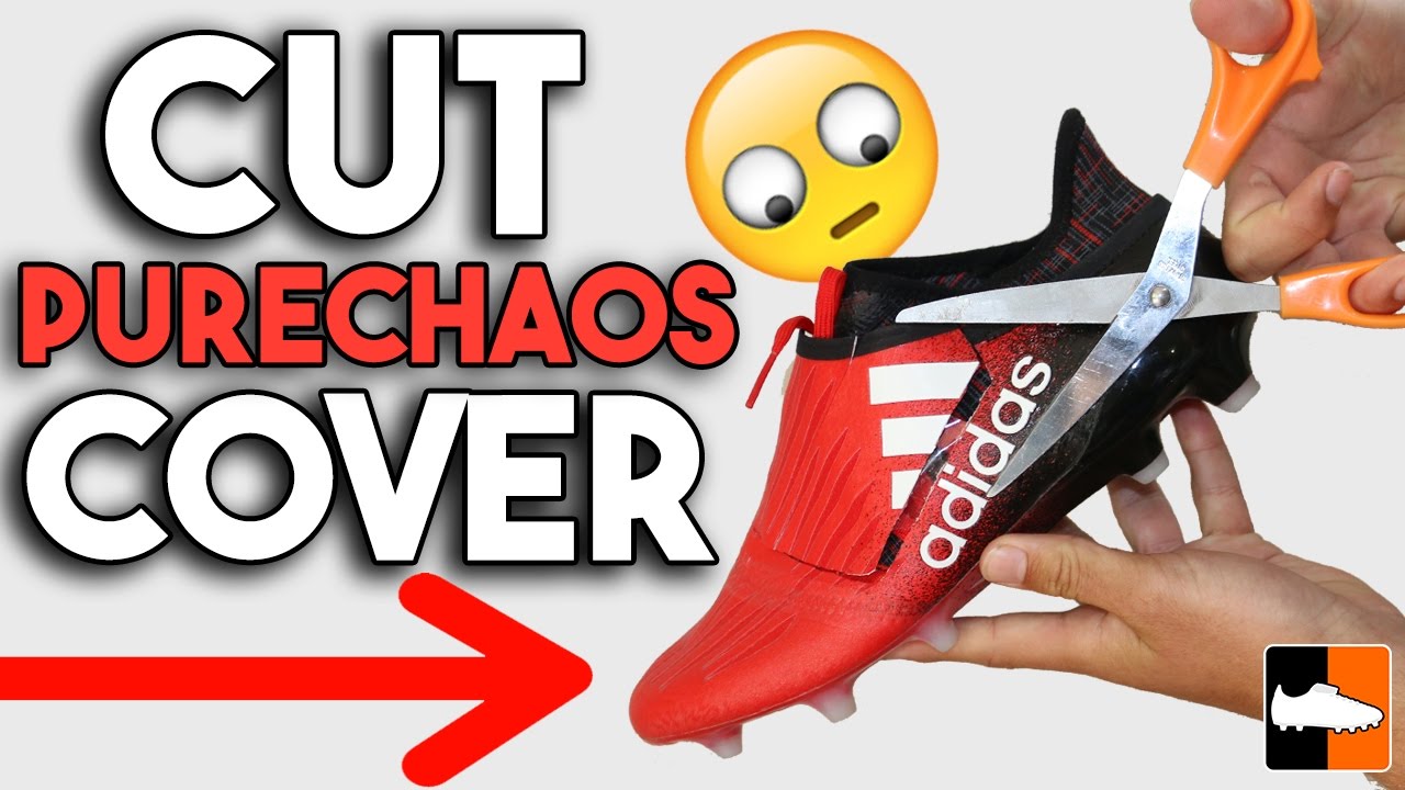How to Cut Purechaos to REMOVE LACE COVER on adidas X16+ Football Boots