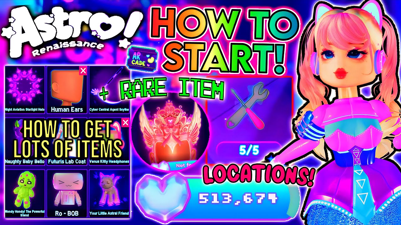 HOW TO PLAY ASTRO RENAISSANCE! QUEST LOCATIONS, FREE ITEMS, TUTORIAL & MORE ROBLOX Dress Up Game