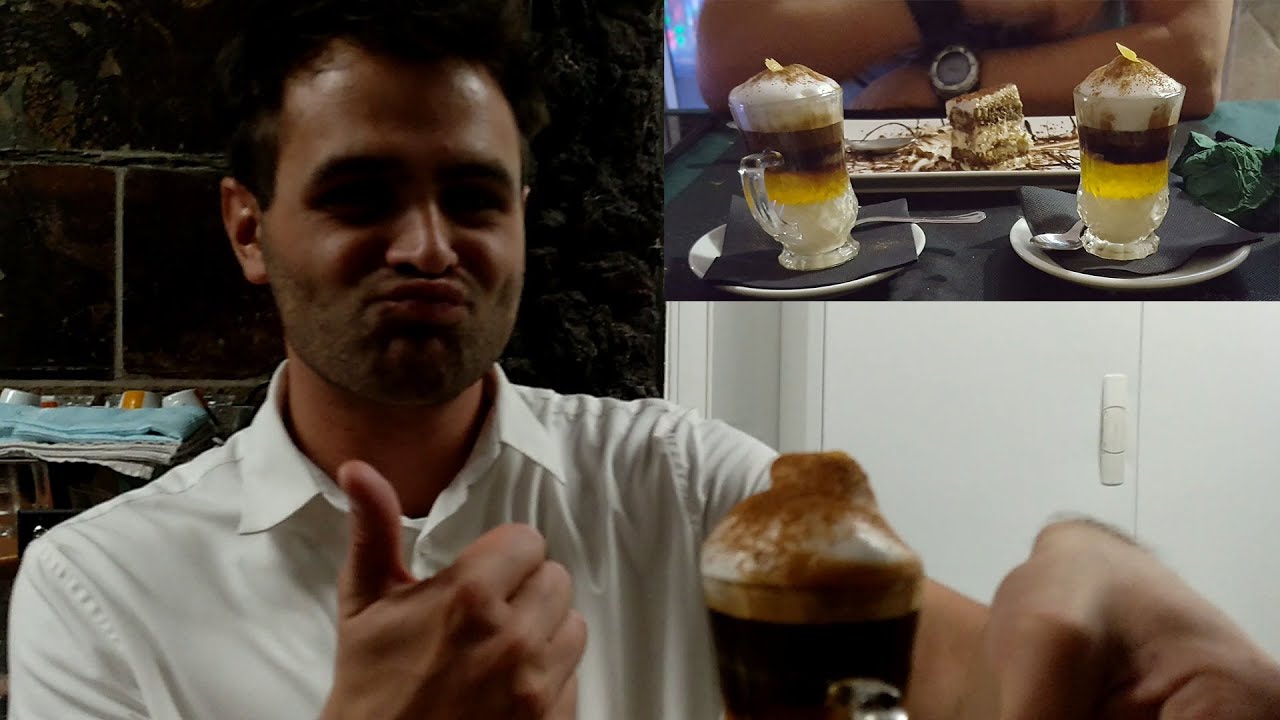 Preparation of the best barraquito in Tenerife