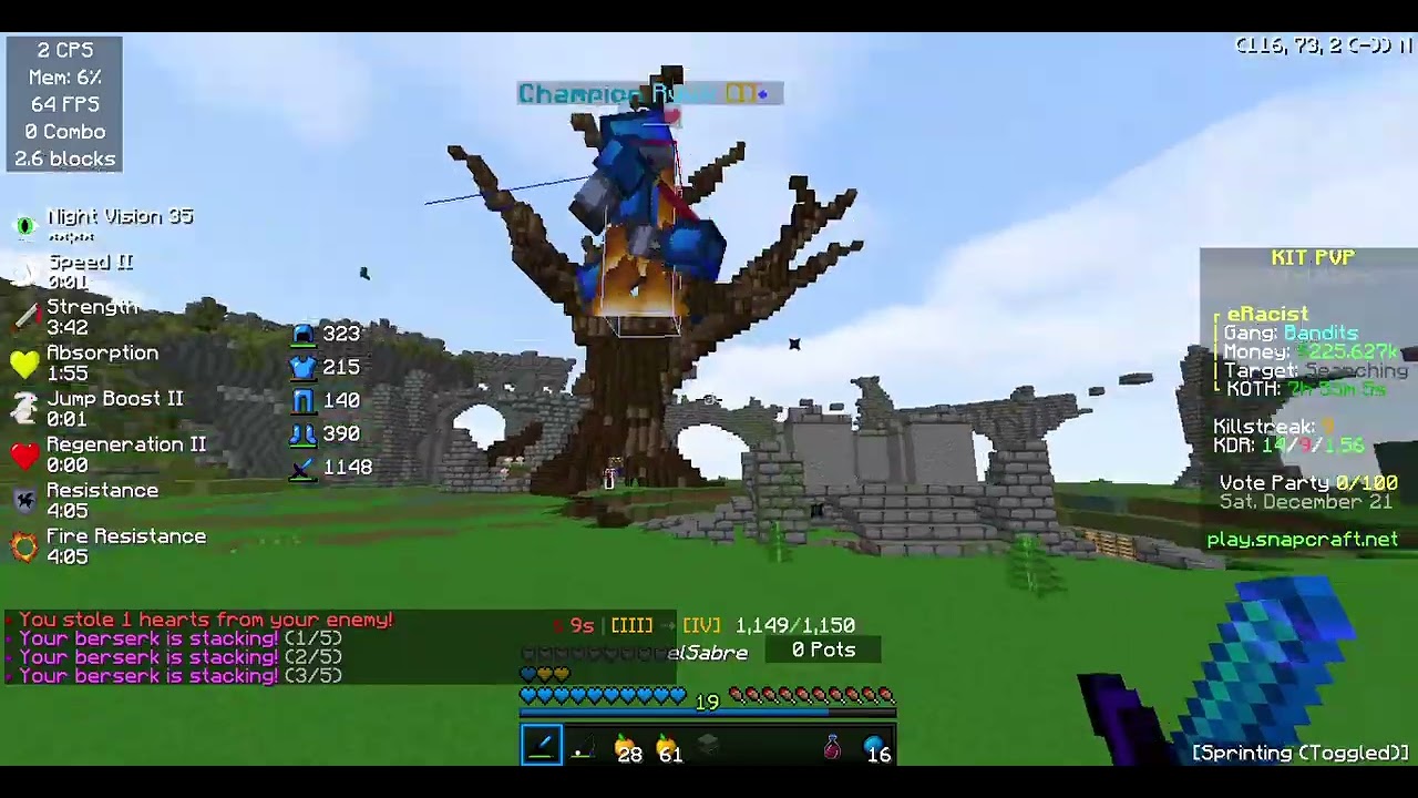 SnapCraft KitPvP Final GFIGHT before Shutdown