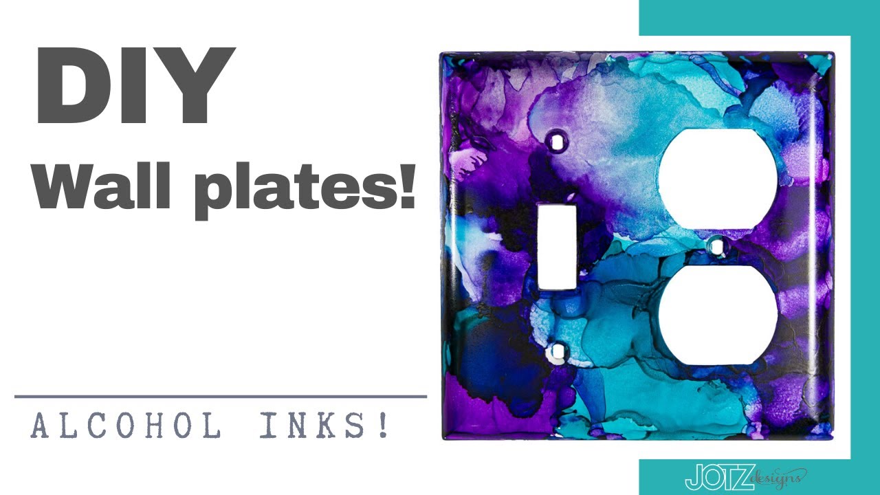 DIY Alcohol Ink Light switch wall plates | Pinata | Beyond Simple!