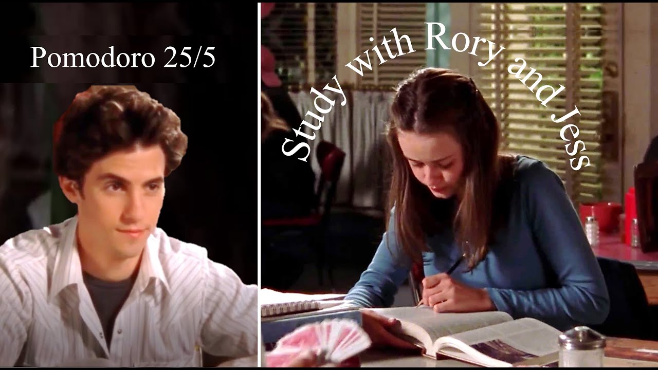 Study & Drink Coffee with Rory Gilmore and Jess in Lukes Dinner | Pomodoro Timer Aesthetic 25/5
