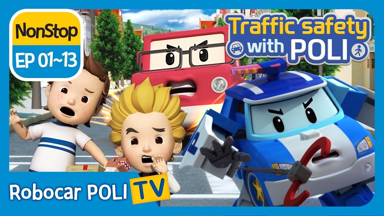 Traffic safety with POLI | EP 01 - 13 | Robocar POLI | Kids animation