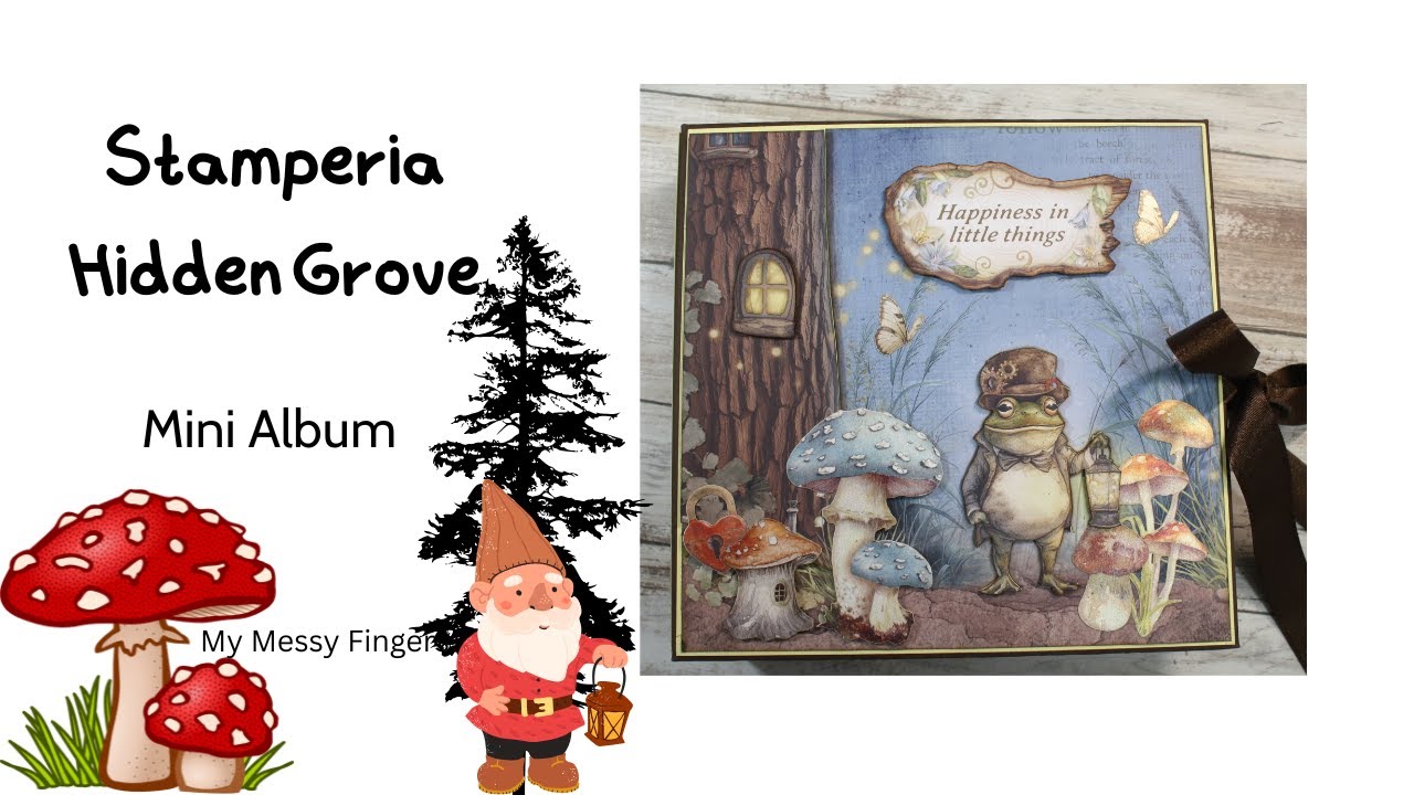 Stamperia Hidden Grove - 9 x 9 mini album  - Walkthrough