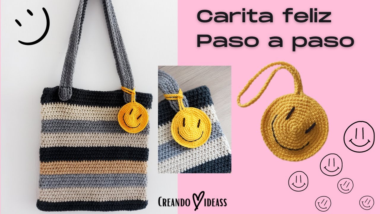🙂 Carita feliz a CROCHET Paso a Paso 👀 | Tutorial CREANDO IDEASS