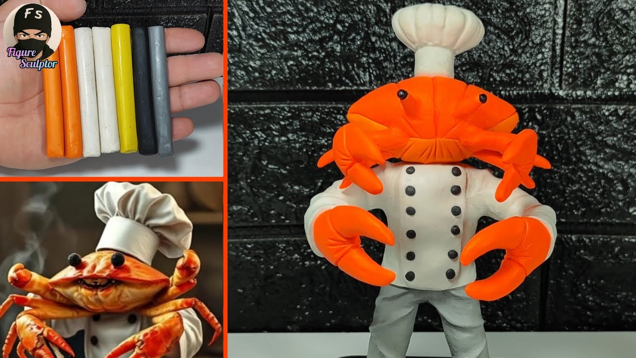Как сделать шеф-повара Крабракадабру 🦀🧑🏻‍🍳 из Play-Doh || Итальянская мозголомка 🤯🧠 || Скульптор ...