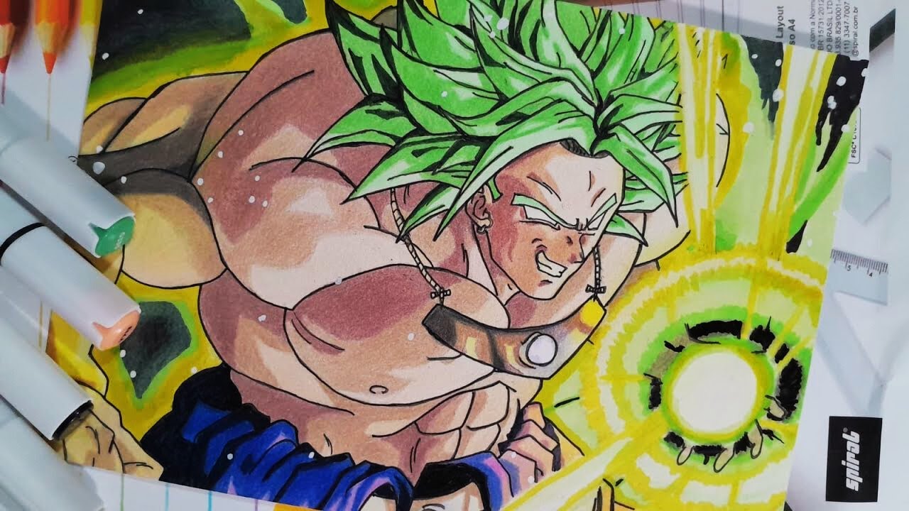 Desenhando Broly de Dragon Ball Super
