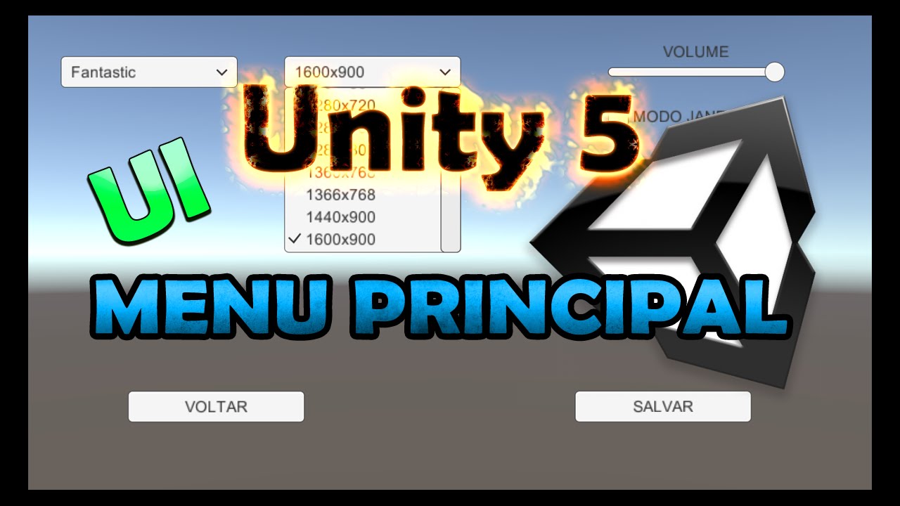 TUTORIAL UNITY 5 - MENU PRINCIPAL (Unity 5.3 ou superior) (UI)