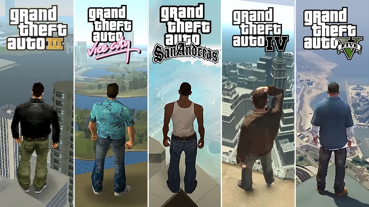 Jumping From Highest Point in Rockstar Games (Comparaison) 1997 - 2024