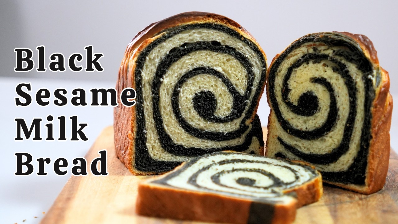 Black Sesame Swirl Milk Bread Recipe