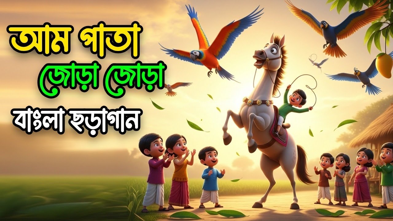 Am Pata Jora Jora | আম পাতা জোড়া জোড়া | Bengali Nursery Rhyme for Kids  | Toon Bangla