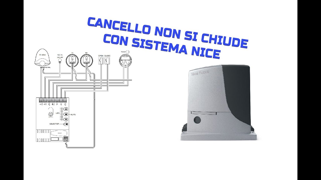 CANCELLO NICE RB600 (SCHEDA RBA3/A/B/C) NON SI CHIUDE
