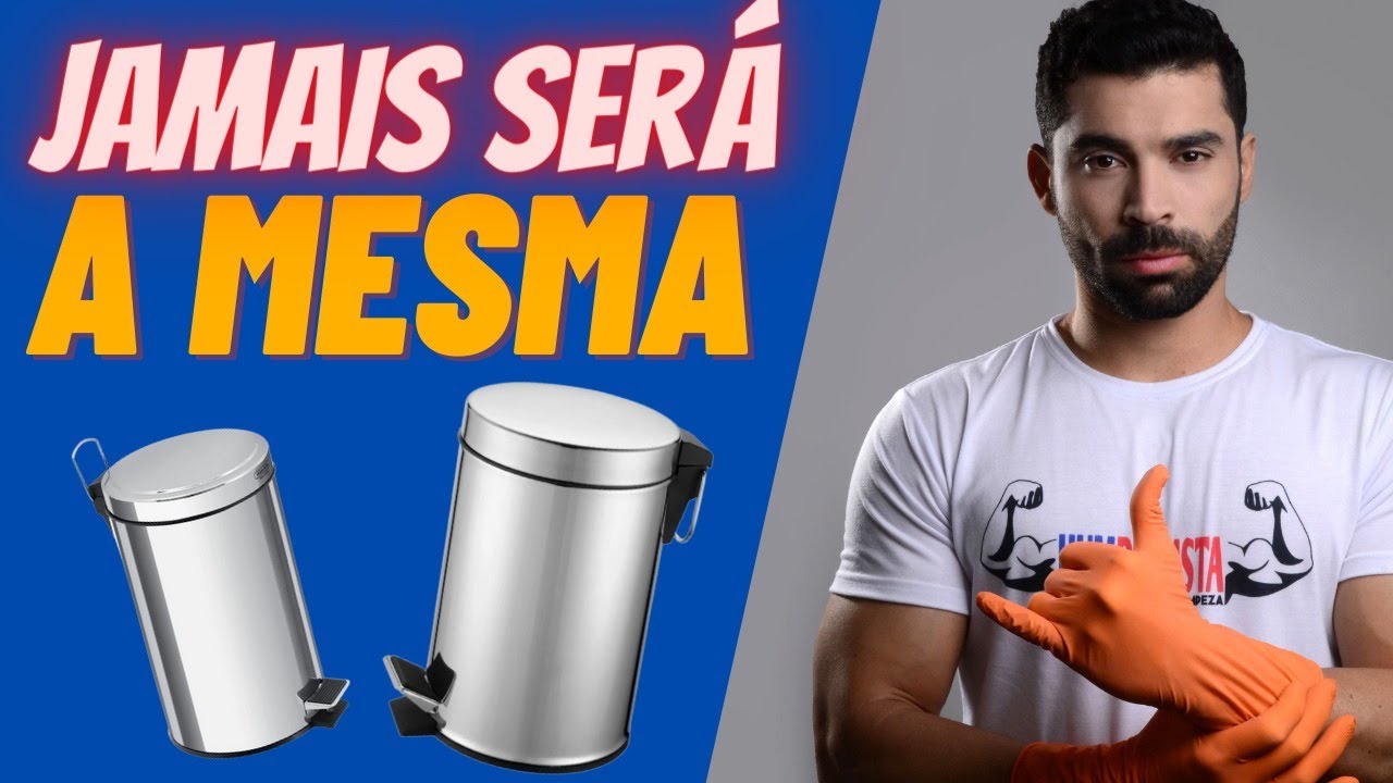 LIXEIRA DE INOX LIMPAS E BRILHANTES EM MENOS DE 10 MINUTOS