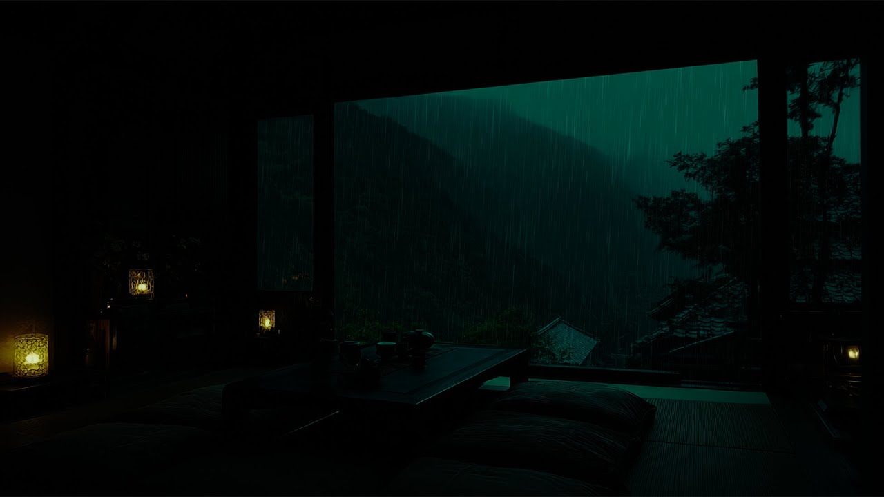 Quiet Night Rain in the Mountains 🏔️ | To Ease Emotions and Sleep in 2 Minutes (NO ADS)