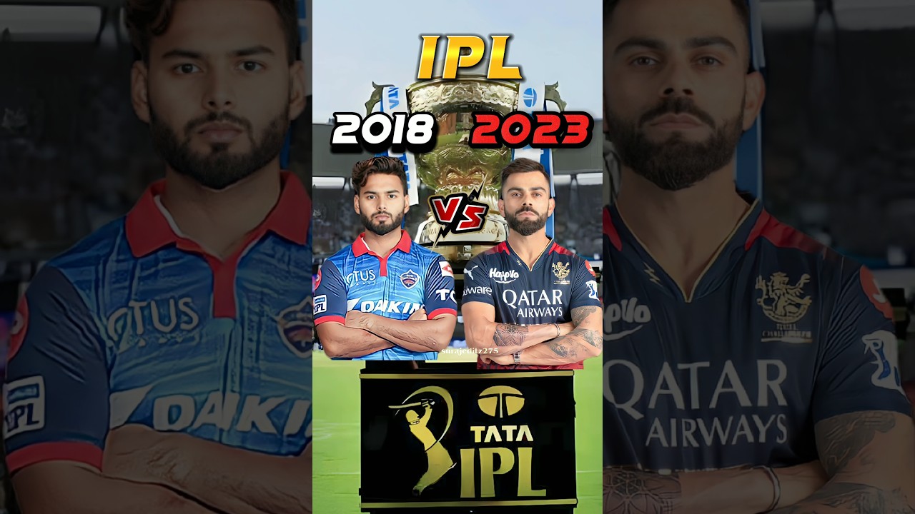 Rishabh Pant(2018)💙 VS Virat Kohli(2023)❤️ in IPL💥 #shorts #youtubeshort #ipl