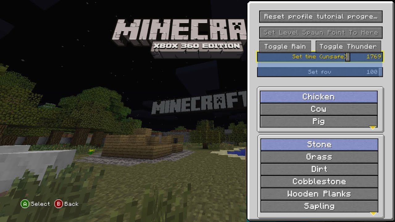 Working DEBUG MENU TU1 - Minecraft: Xbox 360 Edition!