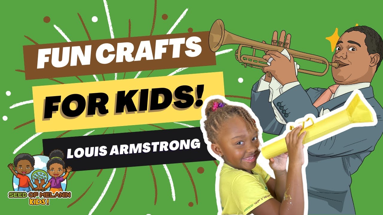 Louis Armstrong | Crafts for Kids | Paper Trumpet | Seed of Melanin Kids!