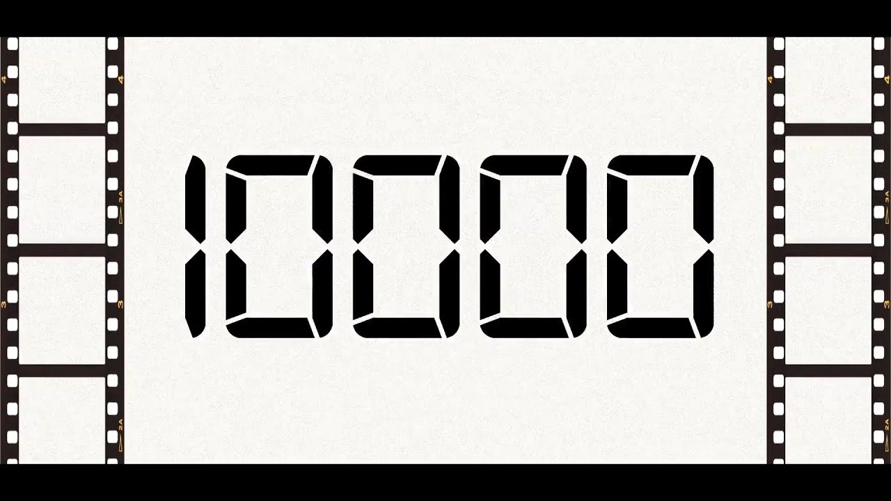 Countdown from 10000 to 0 (Retro)