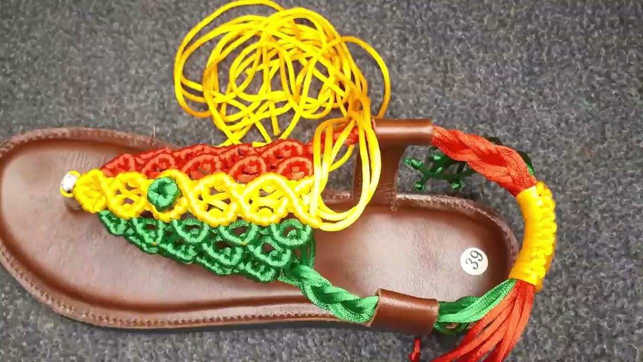 PARTIE II - Macrame - Macrame Paso a paso - tutorial sandale macramé bricolage