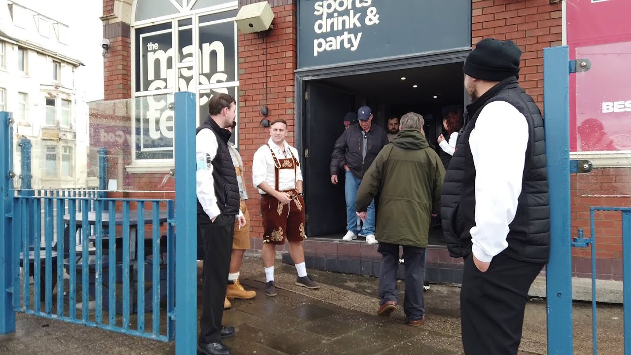 blackpool playing burton today, and a walk around the football ground area  & back to town