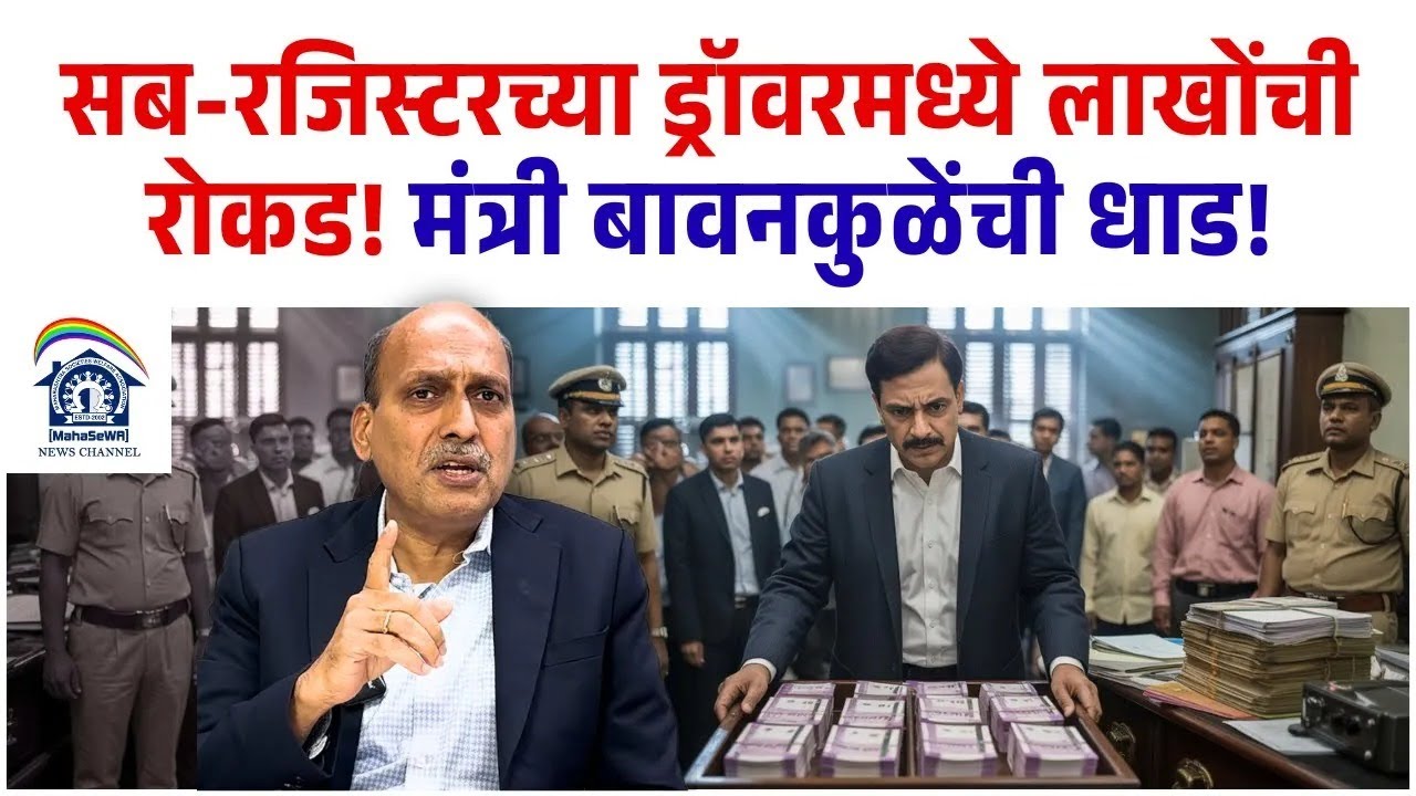 सब-रजिस्टरच्या ड्रॉवरमध्ये लाखोंची रोकड! मंत्री बावनकुळेंची धाड! Realestate News