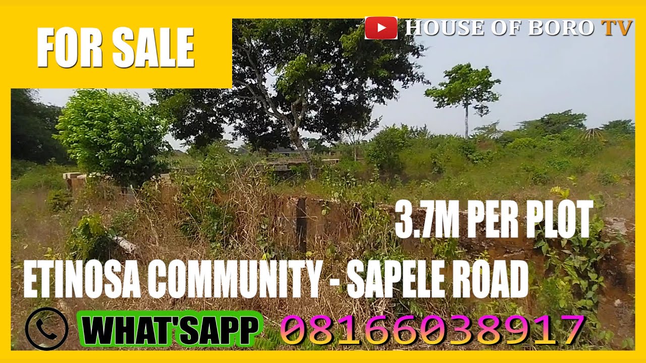LAND FOR SALE IN BENIN CITY,  EDO STATE -  NIGERIA -ETINOSA COMMUNITY