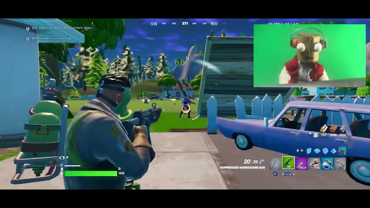 Stop motion puppet plays Fortnite mobile