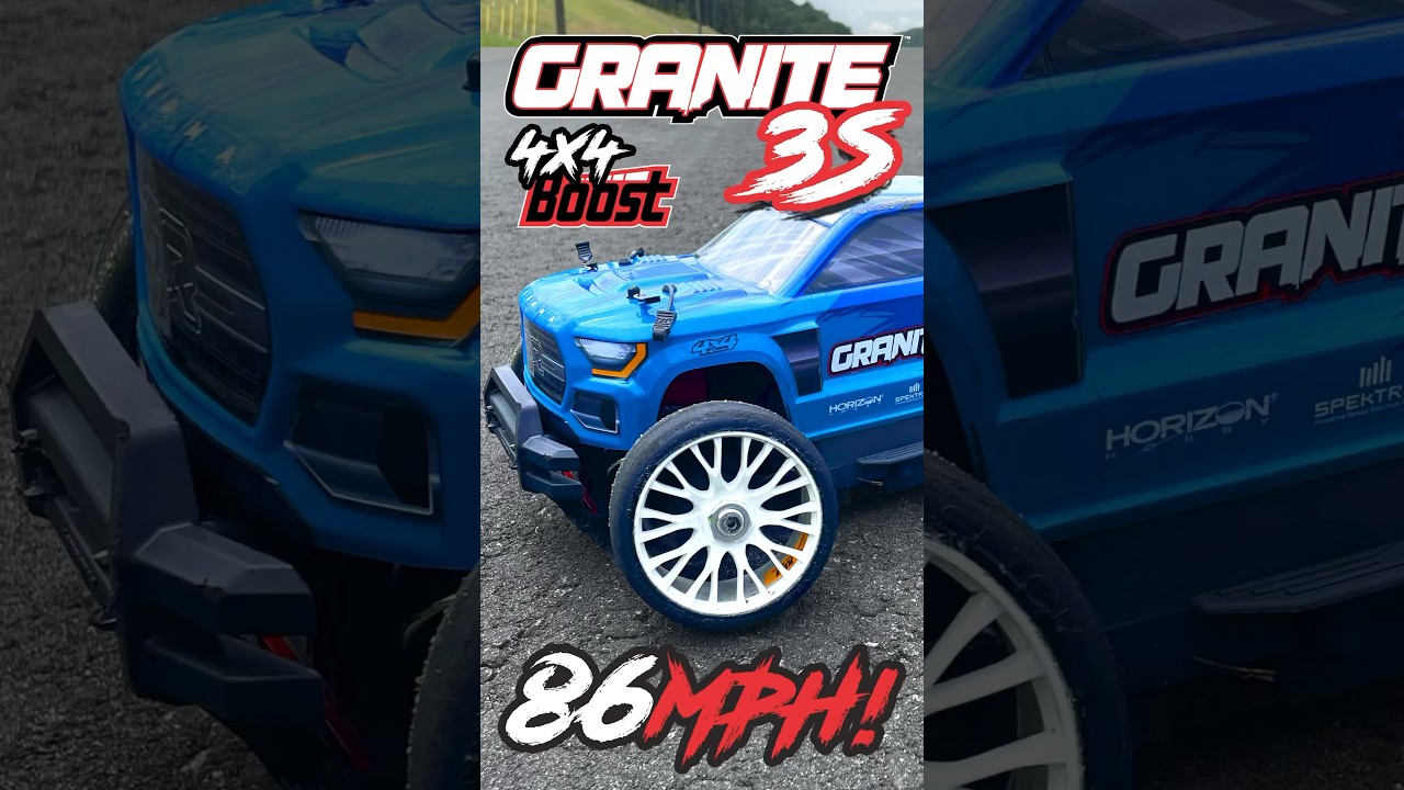 Arrma Granite Boost 4x4 | 86mph!!! #speedrun #rcspeedrun #rccar #arrmagranite #ytshorts #rcspeedcar