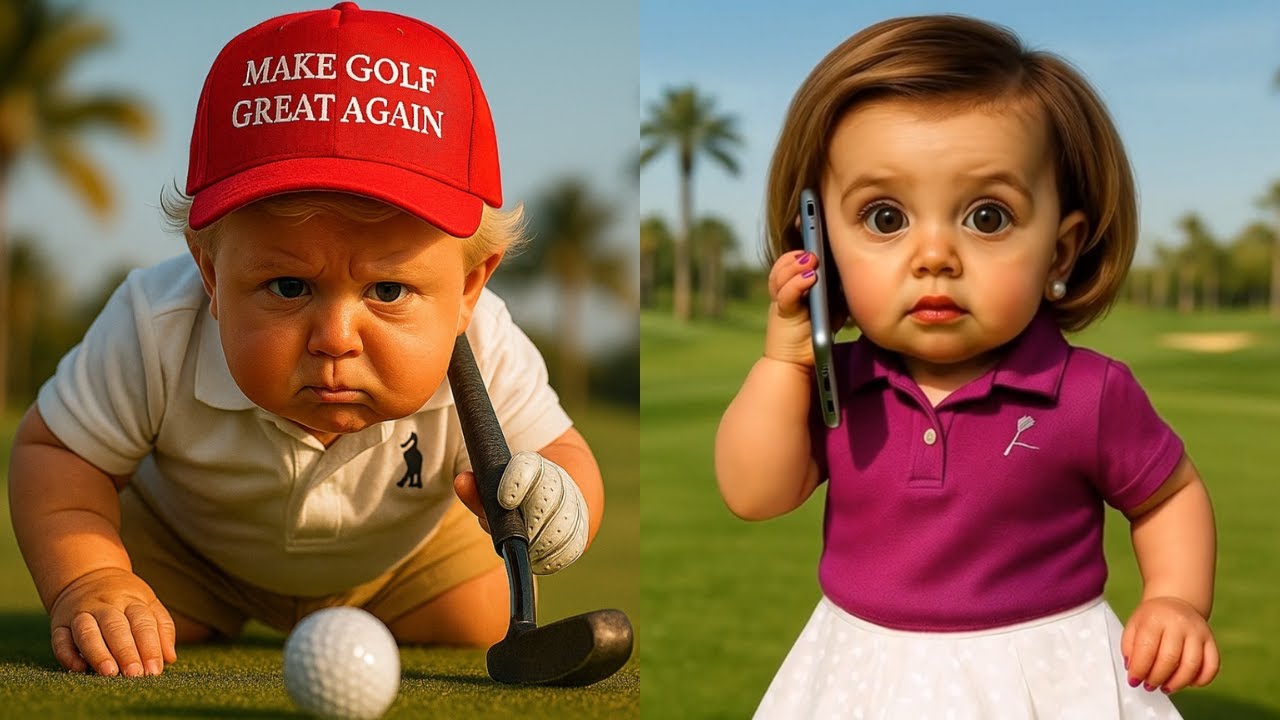 Baby Trump Takes Baby Nancy Pelosi Golfing With Him