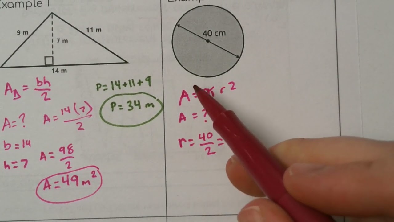 7.0 Area and perimeter 2D Figures
