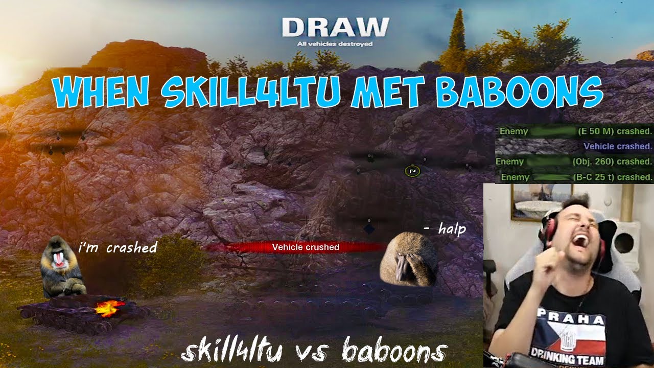 Когда Skill4ltu встретился с Бабуинами в случайном бою 🙈 | World of Tanks