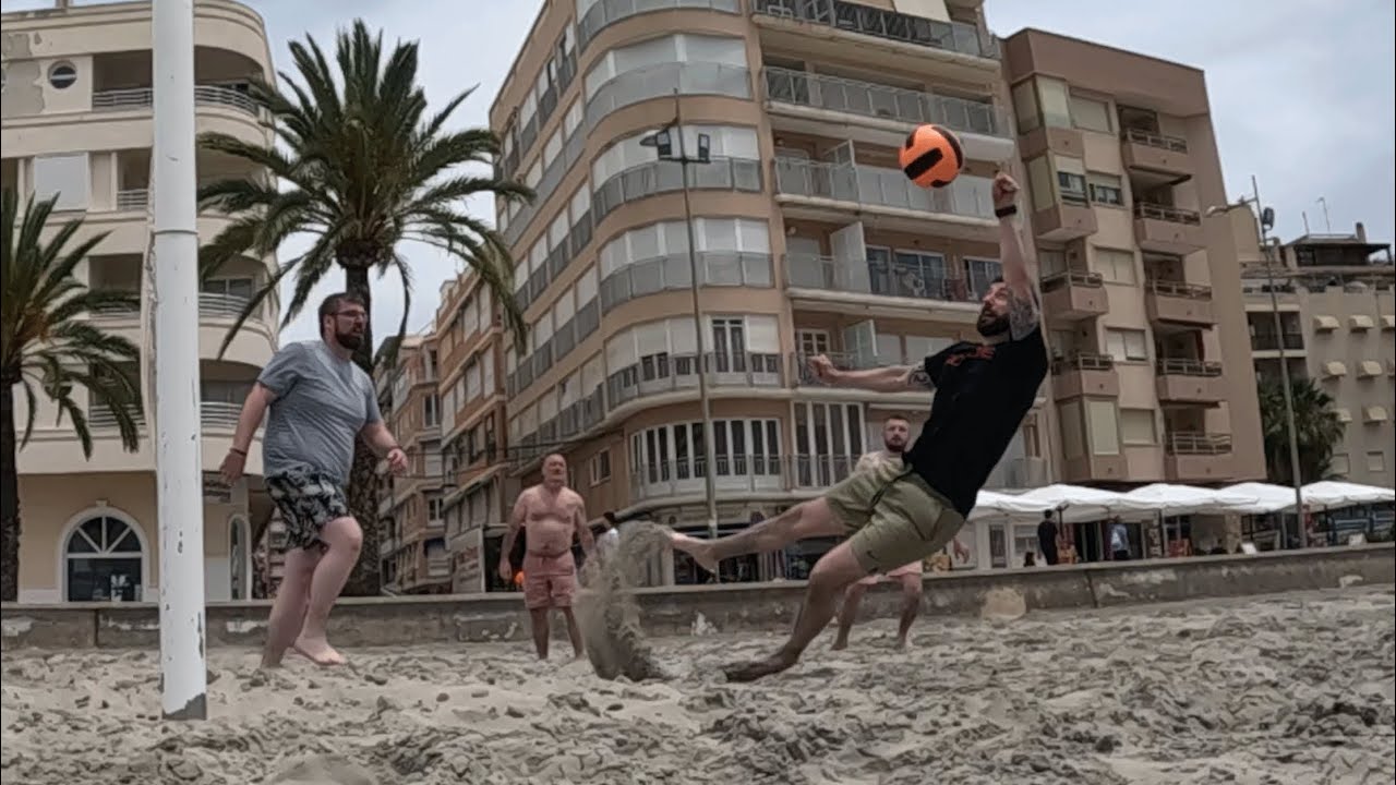 Game of Volleyball on Santa Pola Beach