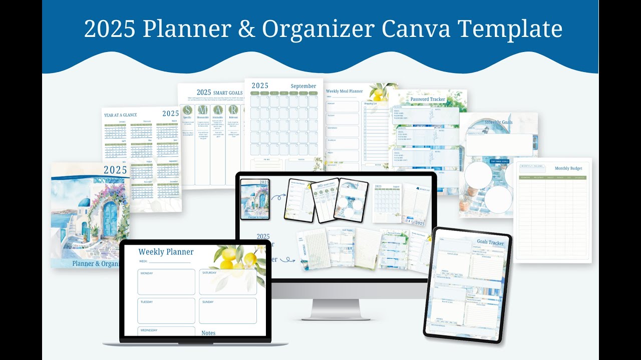 Download and Sell This FREE 2025 Planner and Organizer - PLR Canva Template