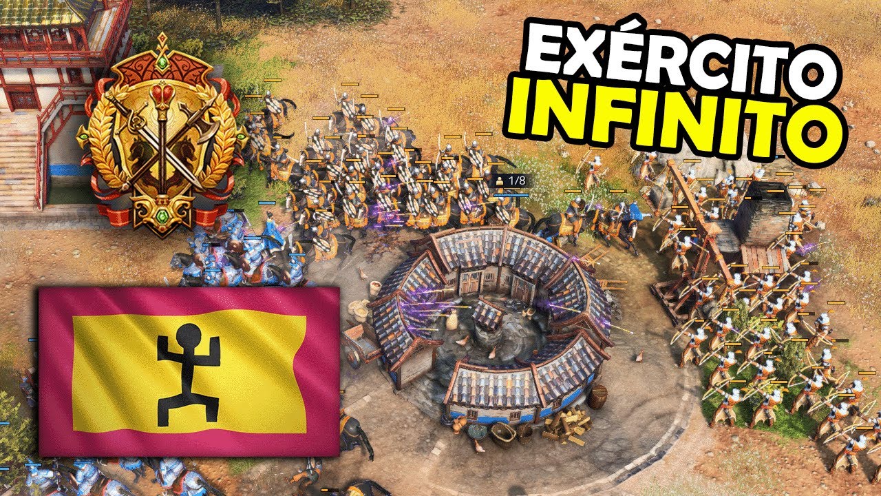 Como Jogar de Malianos na Pr&aacute;tica 1x1 no Age of Empires 4 - Liga Ranqueada Conquistador