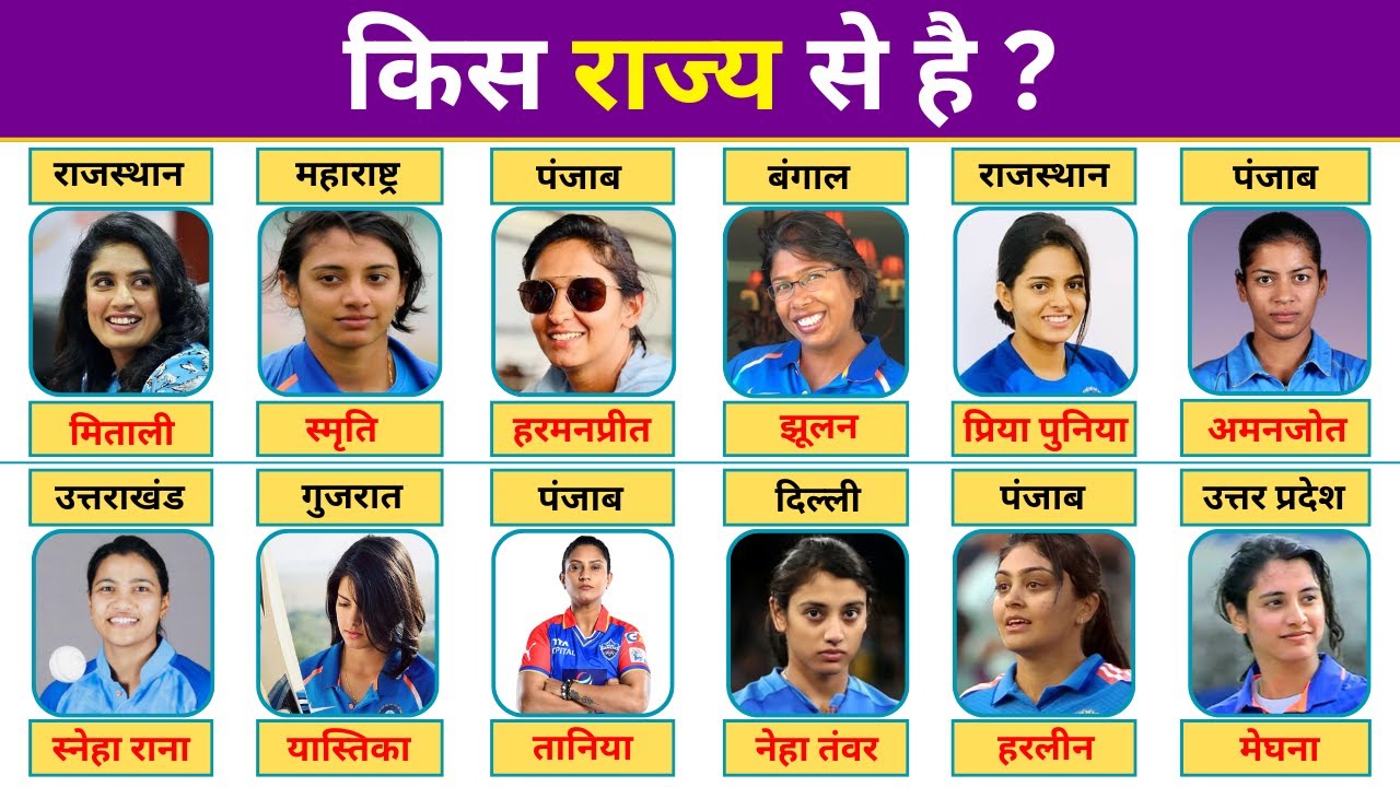 जानिए किस राज्य से है सभी भारतीय महिला क्रिकेटर | Female Cricketers | Indian Women's Cricket Team
