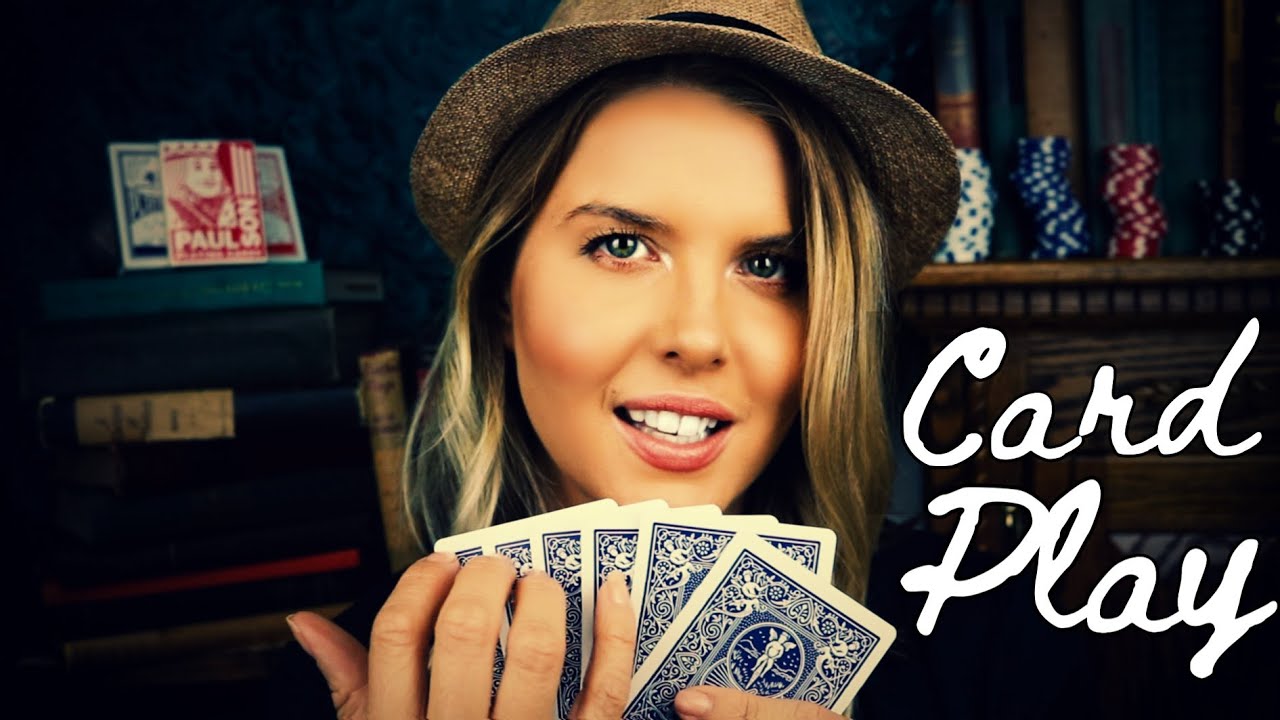 ASMR Secret Card Game Roleplay/Playing Cards with You/Card Sounds, Fire Crackling, Soft Spoken RP