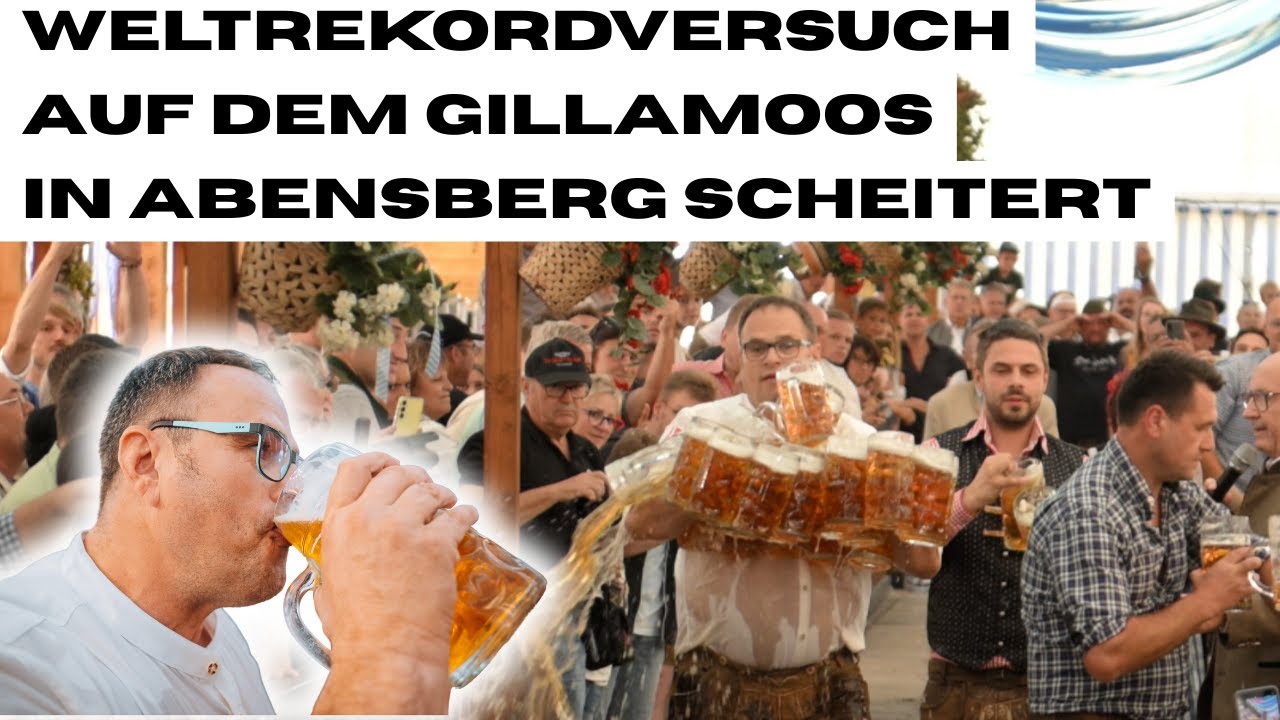 #Weltrekordversuch im #Tragen von #Maßkrügen scheitert auf #Gillamoos im bayerischen #Abensberg